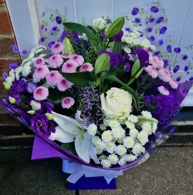 Purple Aqua Handtied