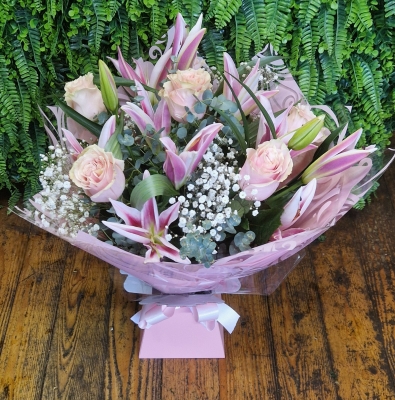 Pink Rose & Lily Bouquet