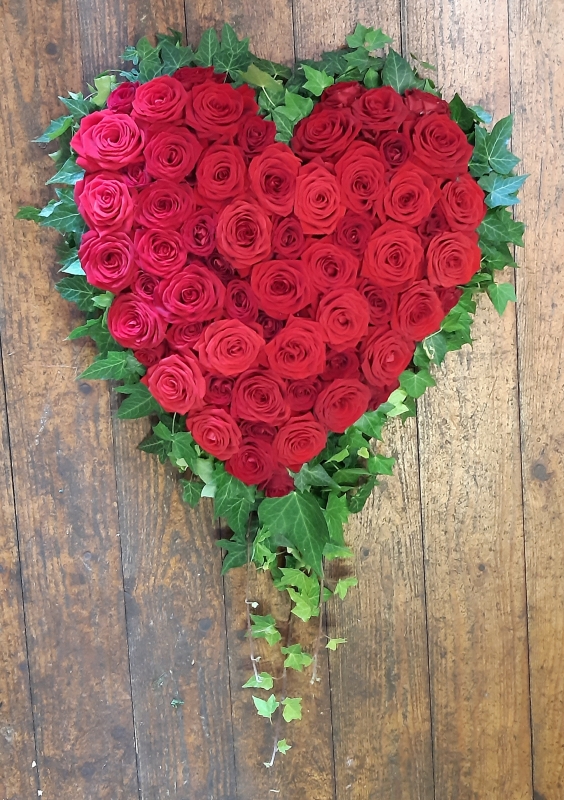 Red Rose Heart Wreath