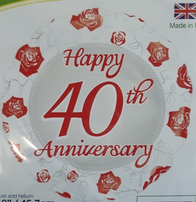 Ruby 40th Anniversary Balloon