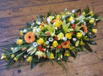 Yellow and Orange Coffin Spray