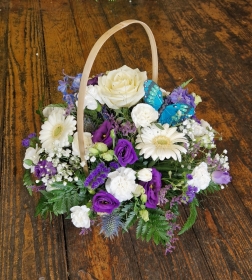 Purple, Blue and White Basket