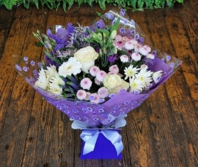 Purple Aqua Handtied