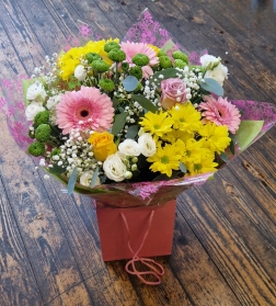 Yellow and Pink Aqua Handtied