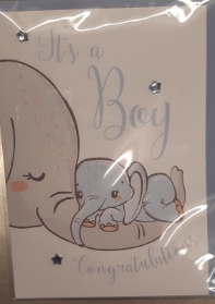Luxury Baby Boy Card