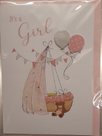 Luxury Baby Girl Card