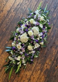 Purple, Lilac and White Coffin Spray