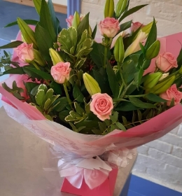 Pink Rose & Lily Bouquet