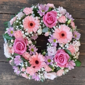 Pink and White Wreath