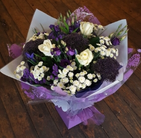 Purple Aqua Handtied