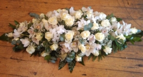 Rose and Orchid Coffin Spray