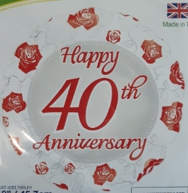 Ruby 40th Anniversary Balloon