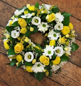 Yellow and White Wreath